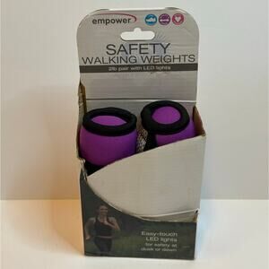 EMPOWER Safety Walking Weights 2lb Pair With LED Lights  NEW IN BOX